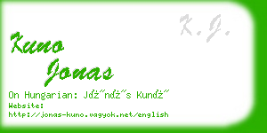 kuno jonas business card